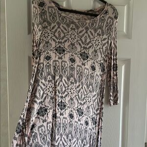 Patterned Grey Dress